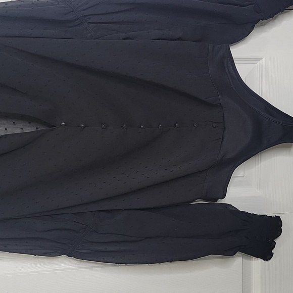 Anthropologie MABLE Label Black Swiss Dot Elegant Women's Bodysuit Sz Small - Picture 9 of 10